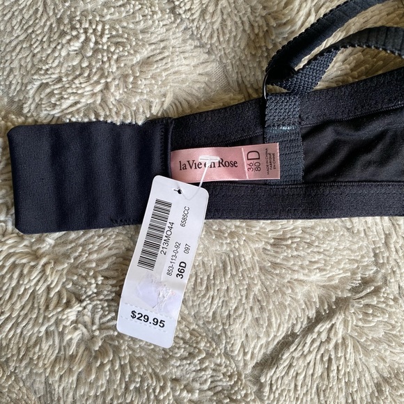 la Vie en Rose Black and White underwire Bra - Picture 5 of 9